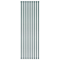 Pali da Giardino 10 pz in Metallo 1,5 m Verde cod 10814