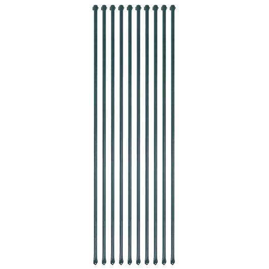 Pali da Giardino 10 pz in Metallo 1,5 m Verde cod 10814