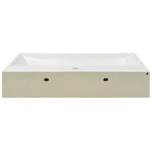 Lavandino con Foro Rubinetto in Ceramica Bianca 76x42,5x14,5 cm cod mxl 50687