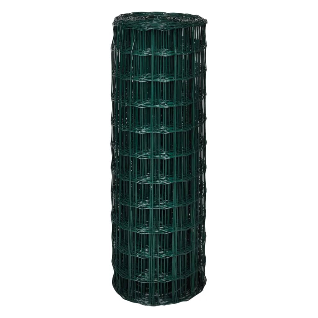 Recinzione Euro in Acciaio 10x1,7 m Verde cod mxl 47974