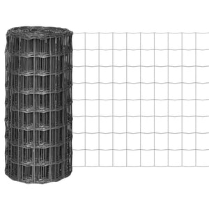 Recinzione Euro in Acciaio 25x0,8 m Grigia