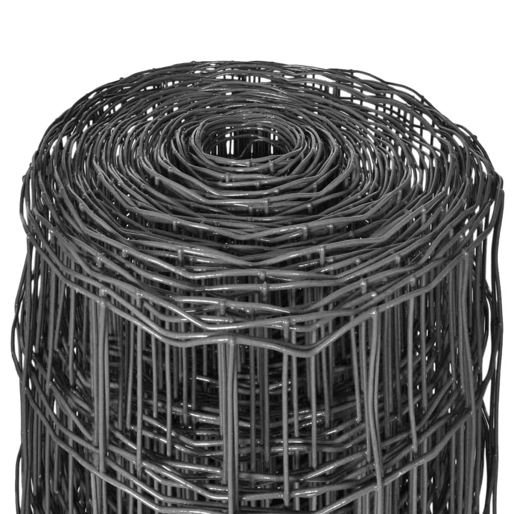 Recinzione Euro in Acciaio 25x1,2 m Grigia cod mxl 21540