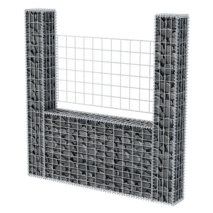 Gabbione in Rete ad U in Acciaio Zincato 160x20x150 cm