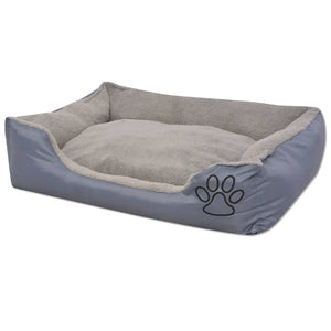 Cuccia per Cani con Cuscino Imbottito Taglia S Grigiocod mxl 82276