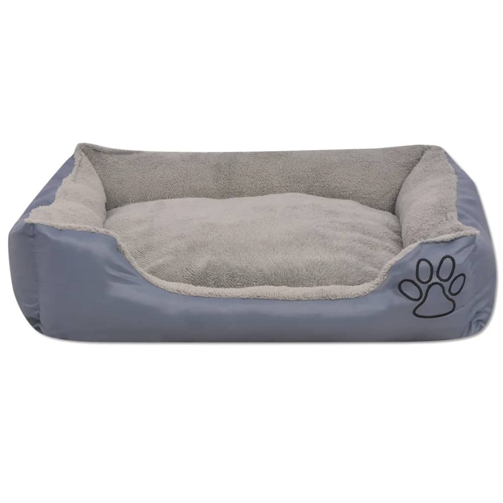 Cuccia per Cani con Cuscino Imbottito Taglia S Grigiocod mxl 82276