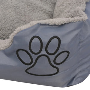 Cuccia per Cani con Cuscino Imbottito Taglia XL Grigio cod mxl 46229