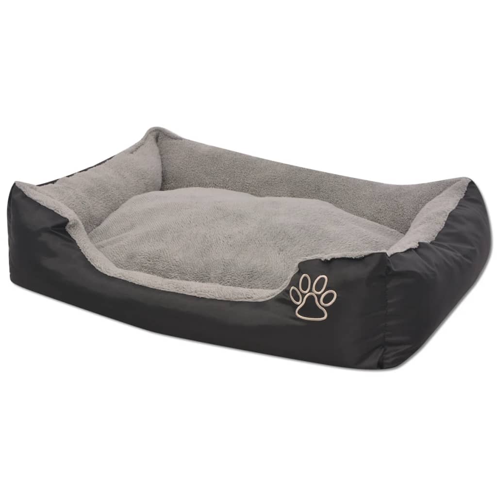 Cuccia per Cani con Cuscino Imbottito Taglia M Nero cod mxl 52340