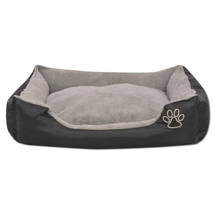 Cuccia per Cani con Cuscino Imbottito Taglia M Nero cod mxl 52340