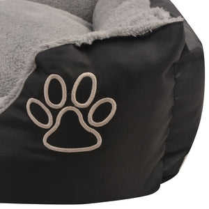 Cuccia per Cani con Cuscino Imbottito Taglia L Nero cod mxl 48833