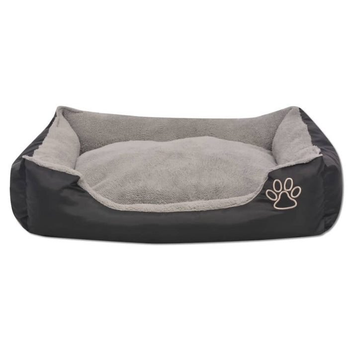 Cuccia per Cani con Cuscino Imbottito Taglia XXL Nero cod mxl 53196