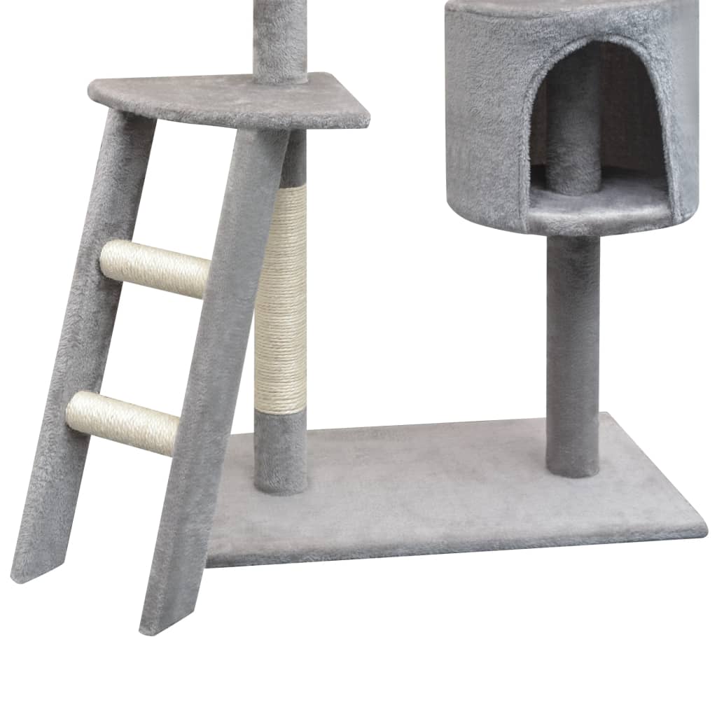 Albero per Gatti con Tiragraffi in Sisal 150 cm Grigio cod mxl 18807