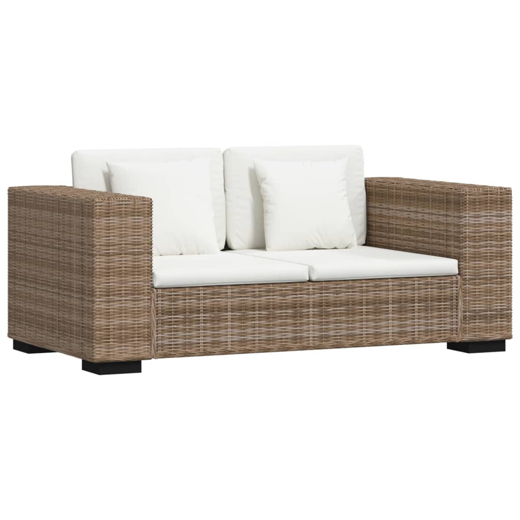 Divano a 2 Posti 7 pz in Rattan Naturale  cod mxl 13291