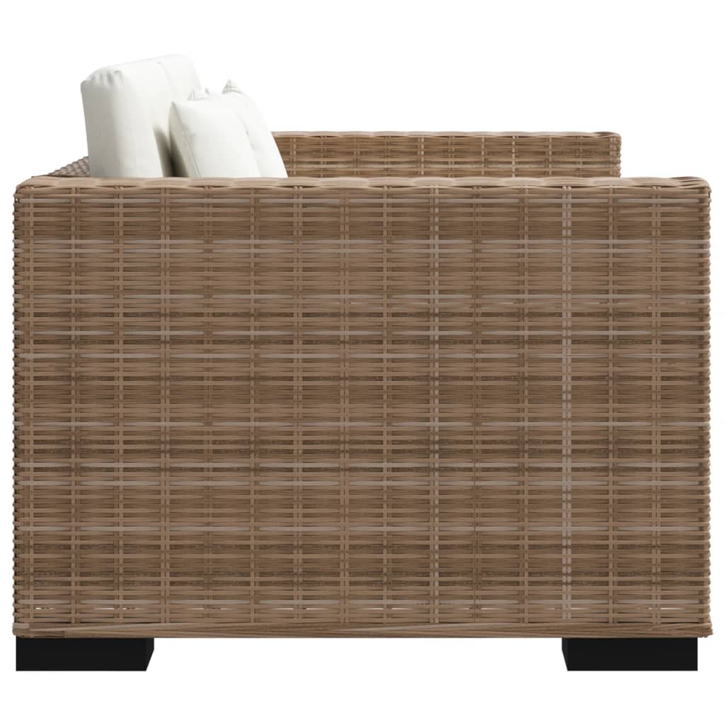 Divano a 2 Posti 7 pz in Rattan Naturale 243245