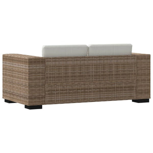 Divano a 2 Posti 7 pz in Rattan Naturale  cod mxl 13291