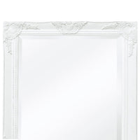 Specchio da Parete Stile Barocco 100x50 cm Bianco 243679