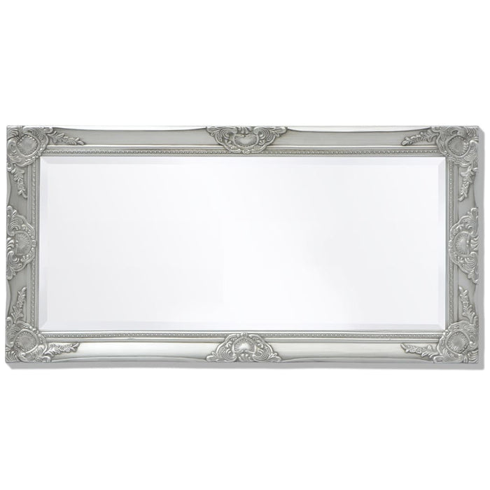 Specchio da Parete Stile Barocco 100x50 cm Argento cod mxl 67828