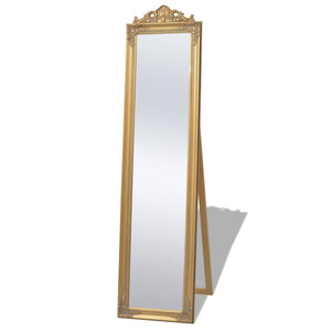 Specchio Autoportante Stile Barocco 160x40 cm Oro 243692