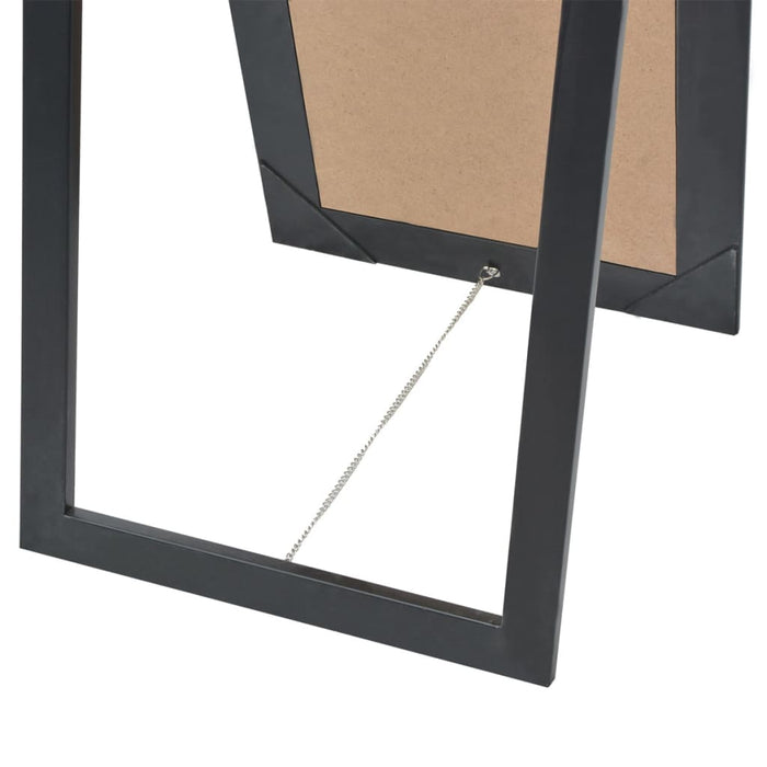 Specchio Autoportante Stile Barocco 160x40 cm Nero 243694