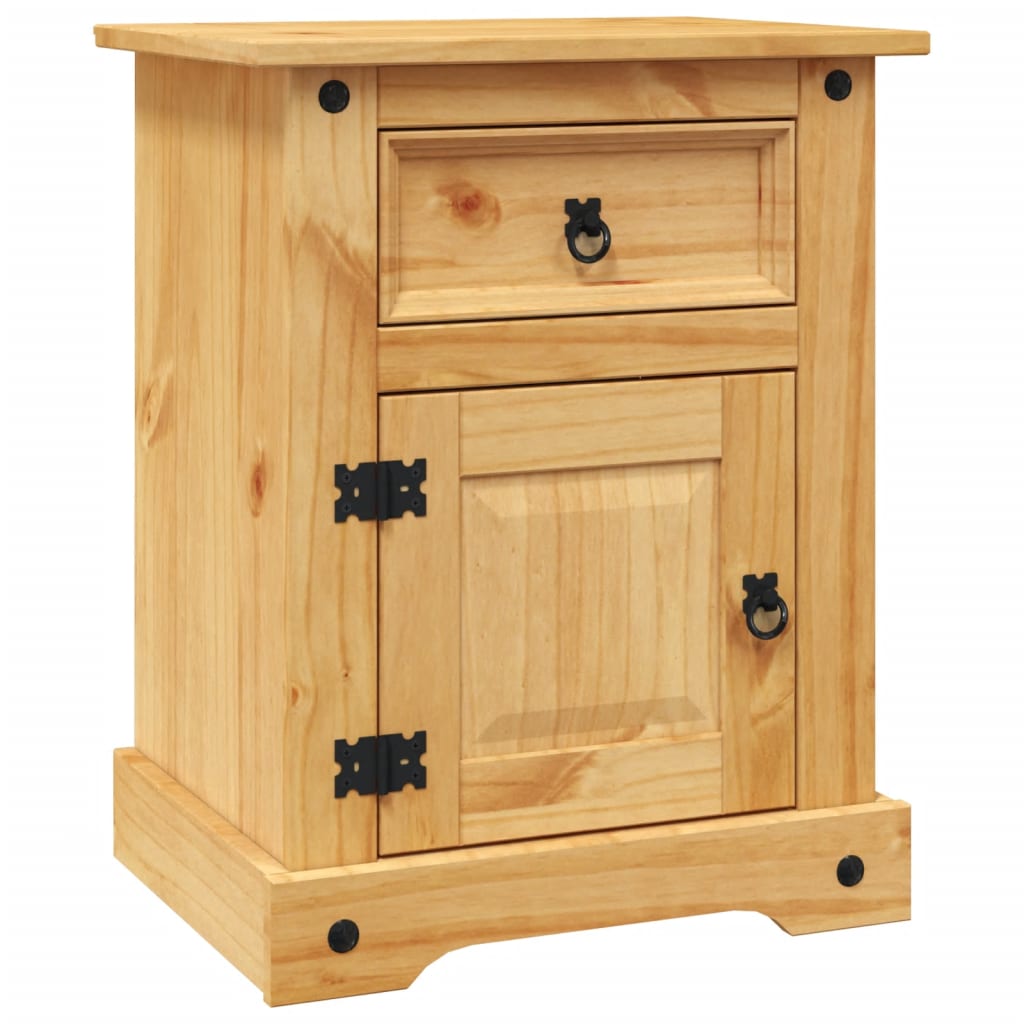 Comodino in Legno di Pino Messicano Corona Range 53x39x67 cm 243730