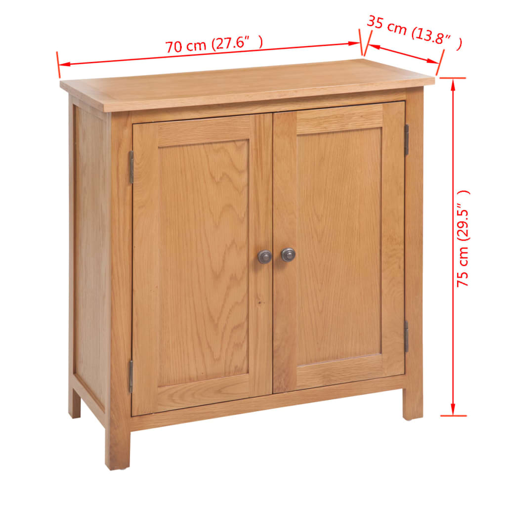 Credenza 70x35x75 cm in Legno Massello di Rovere cod mxl 25403