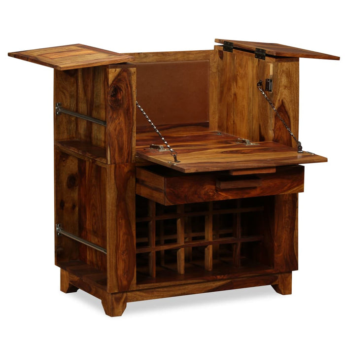 Mobile Bar in Legno Massello di Sheesham 85x40x95 cm