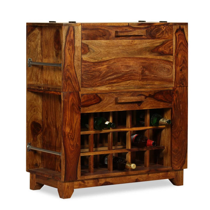 Mobile Bar in Legno Massello di Sheesham 85x40x95 cm 243948