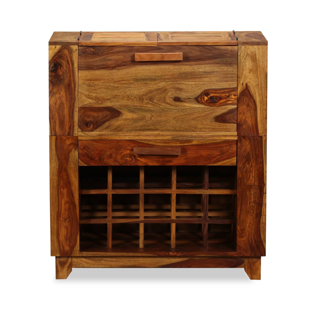 Mobile Bar in Legno Massello di Sheesham 85x40x95 cm 243948