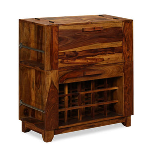 Mobile Bar in Legno Massello di Sheesham 85x40x95 cm 243948