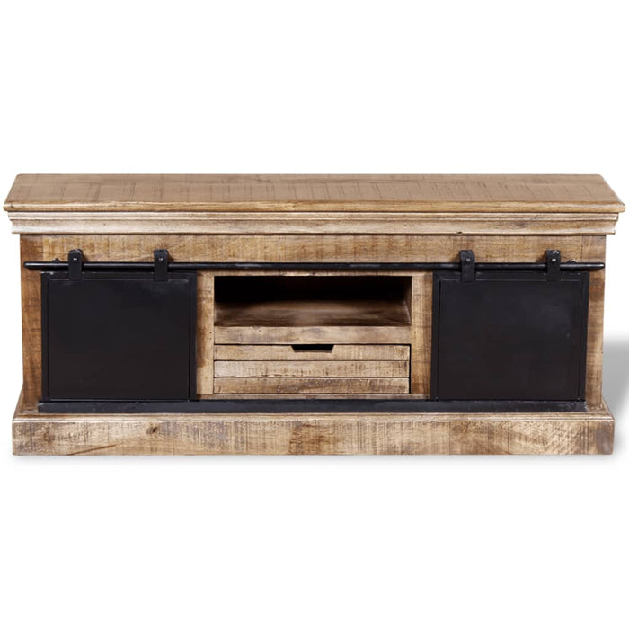 Mobile TV 2 Porte Scorrevoli Legno Massello Mango 100x40x45 cm cod mxl 65423