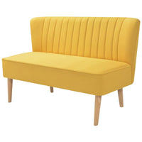 Divano in Stoffa 117x55,5x77 cm Giallo 244074