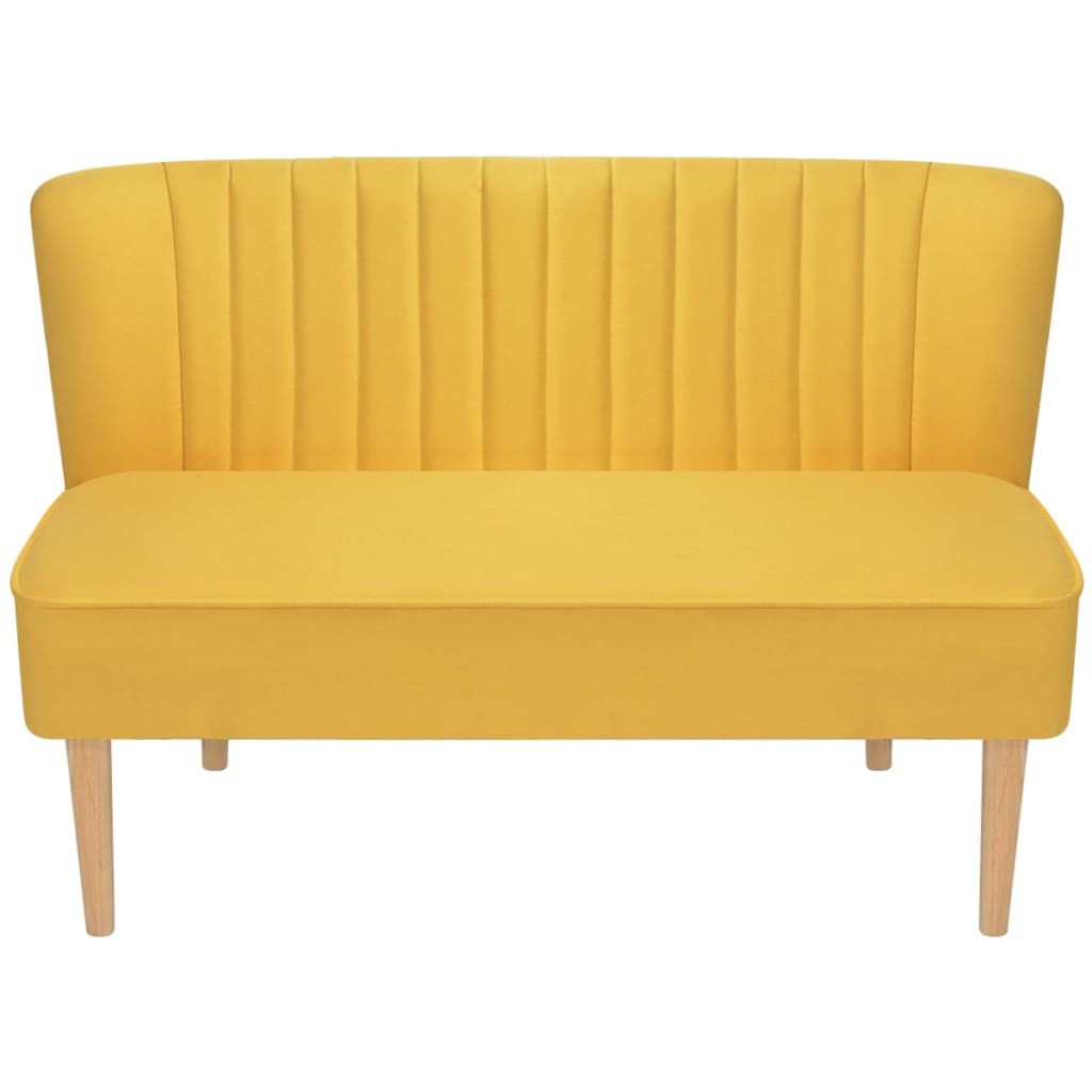 Divano in Stoffa 117x55,5x77 cm Giallo 244074