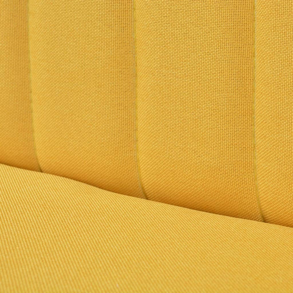 Divano in Stoffa 117x55,5x77 cm Giallo 244074