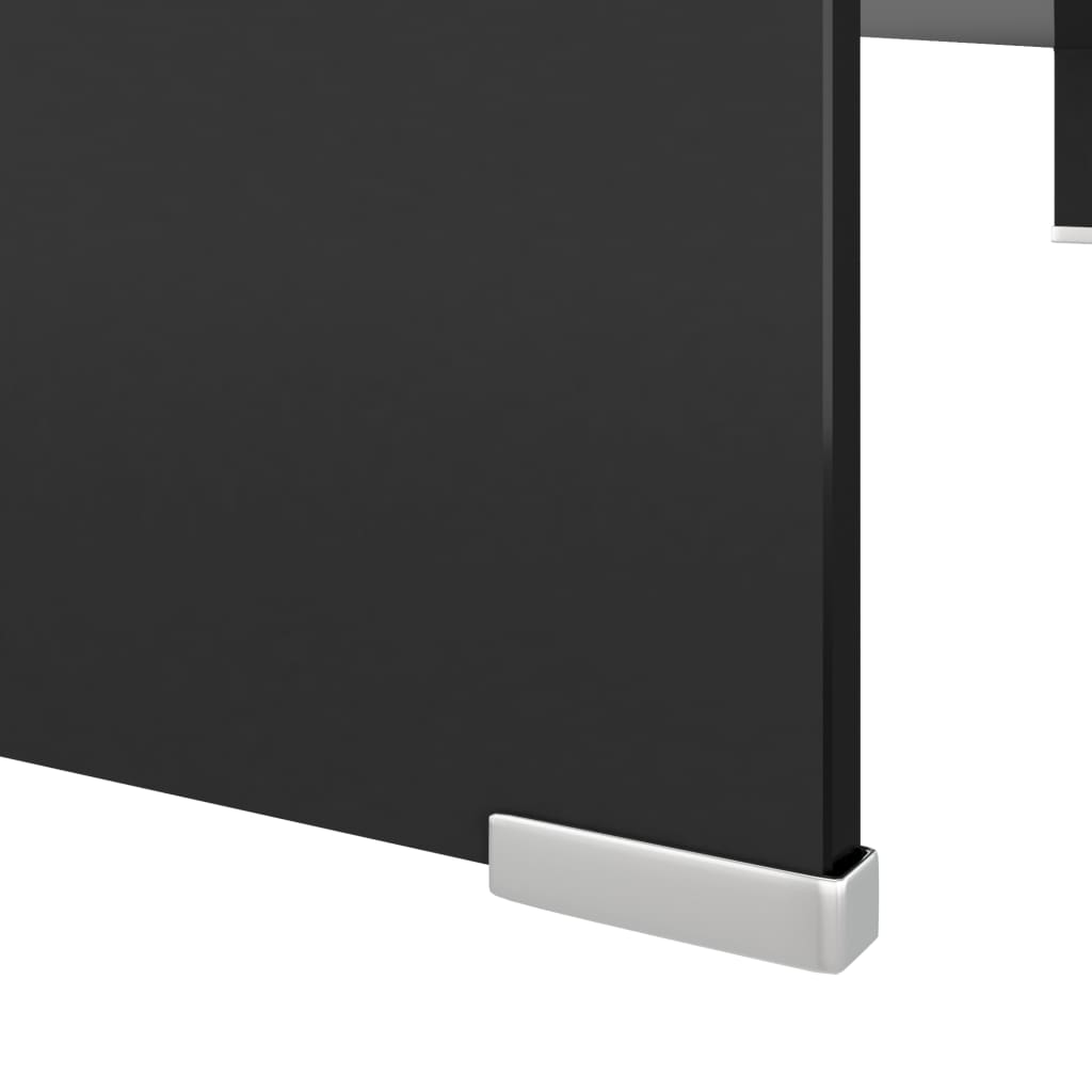 Mobile/Rialzo Porta TV in Vetro Nero 110x30x13 cm cod mxl 8823