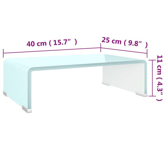 Supporto TV / Rialzo Monitor in Vetro Verde 40x25x11 cm 244142