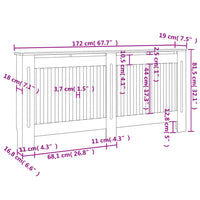 Copertura per Radiatore Bianca MDF 172 cm 244340