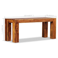 Panca in Legno Massello di Sheesham 110x35x45 cm cod mxl 51527