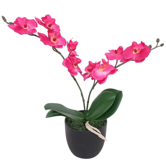 Orchidea Artificiale con Vaso 30 cm Rossa 244421