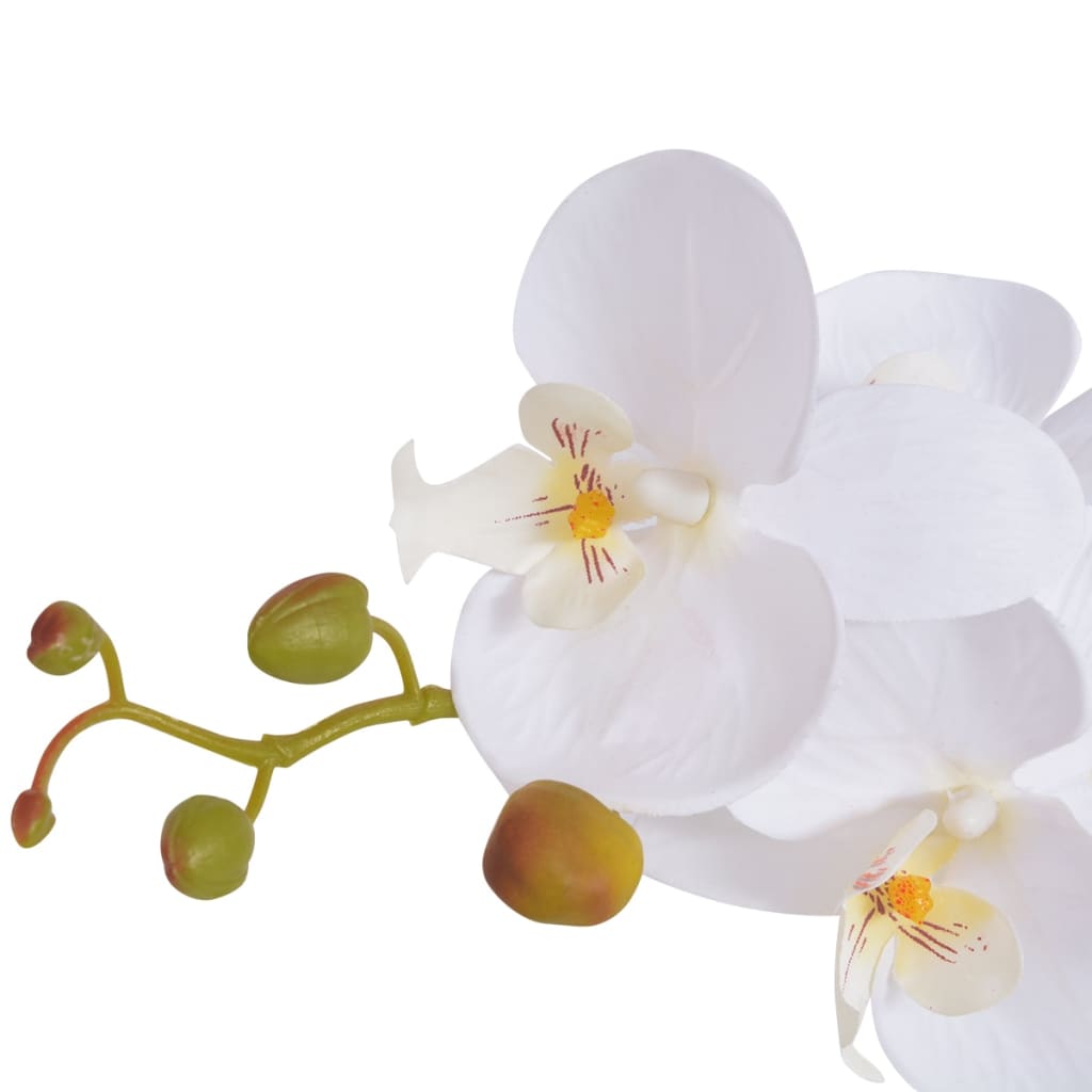 Orchidea Artificiale con Vaso 65 cm Bianca cod mxl 76678