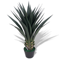 Yucca Pianta Artificiale con Vaso 85 cm Verde