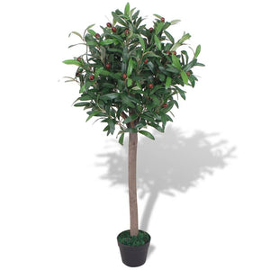 Albero di Alloro Pianta Artificiale con Vaso 120 cm Verde