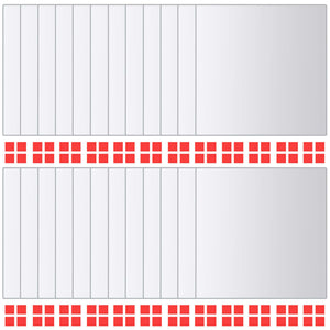 24 Pz Piastrelle a Specchio Quadrate in Vetro