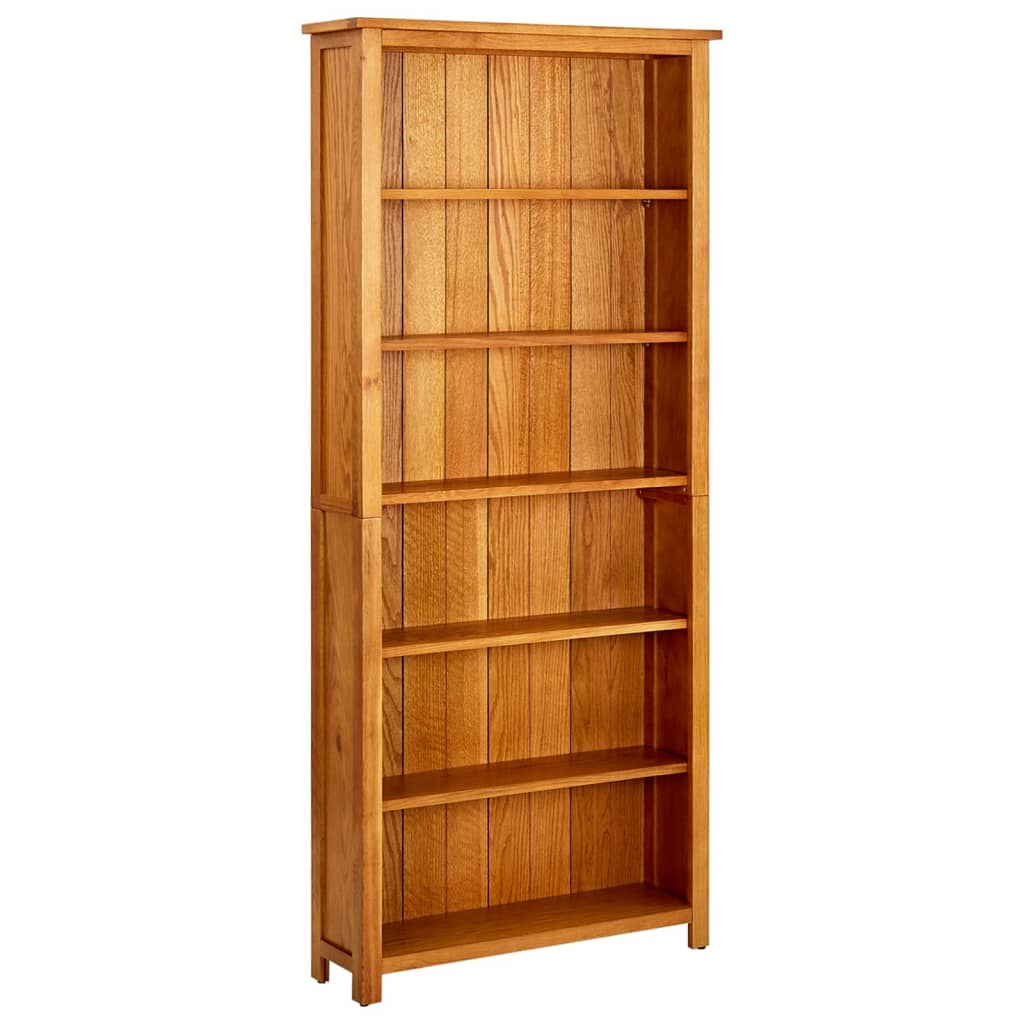 Libreria a 6 Ripiani 80x22,5x180 cm in Massello di Rovere cod mxl 65849