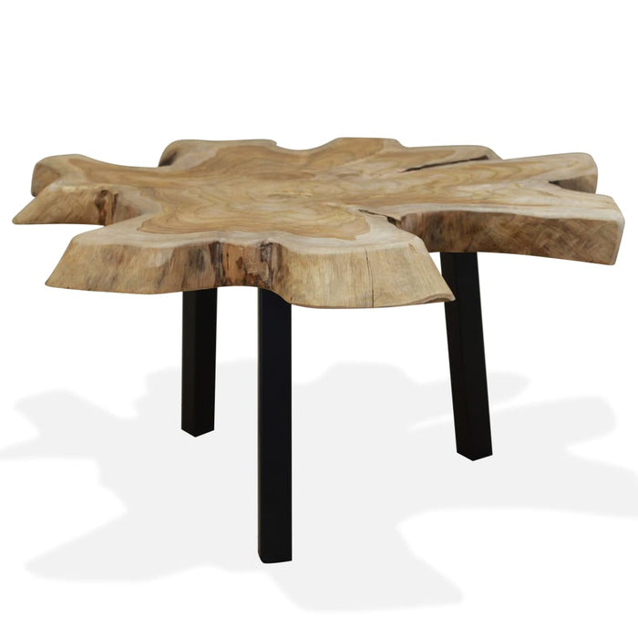 Tavolino da Caffè in Autentico Legno di Teak 80x70x38 cm 244550