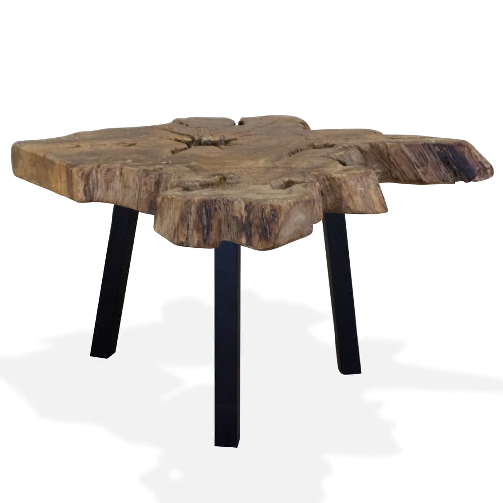 Tavolino da Caffè in Autentico Legno di Teak 80x70x38 cm 244550