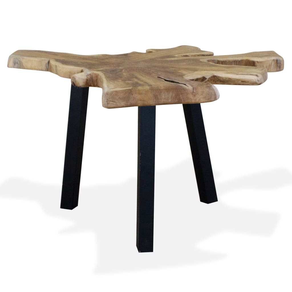 Tavolino da Caffè in Autentico Legno di Teak 80x70x38 cm