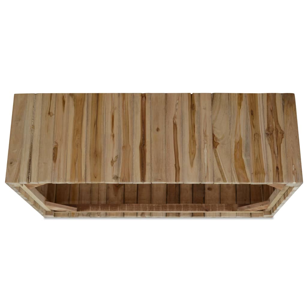 Tavolino da Salotto in Legno di Teak Autentico 90x50x30 cm cod mxl 19835