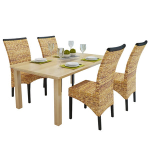 Sedie da Pranzo 4 pz in Abca e Legno Massello di Mango cod mxl 14351