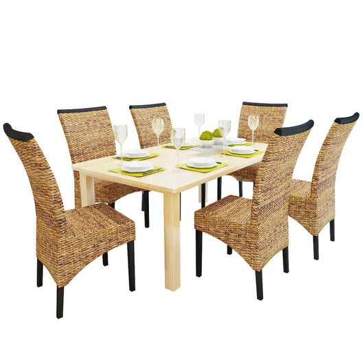 Sedie da Pranzo 6 pz in Abca e Legno Massello di Mango cod mxl 10399