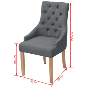 Sedie da Pranzo 4 pz Grigio Scuro in Tessuto cod mxl 38062