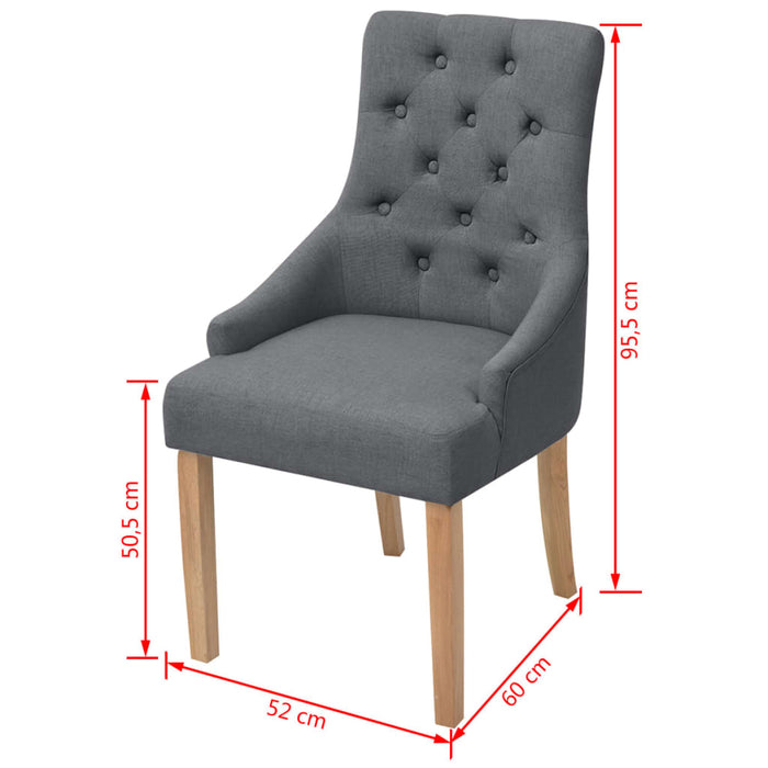 Sedie da Pranzo 4 pz Grigio Scuro in Tessuto cod mxl 38062